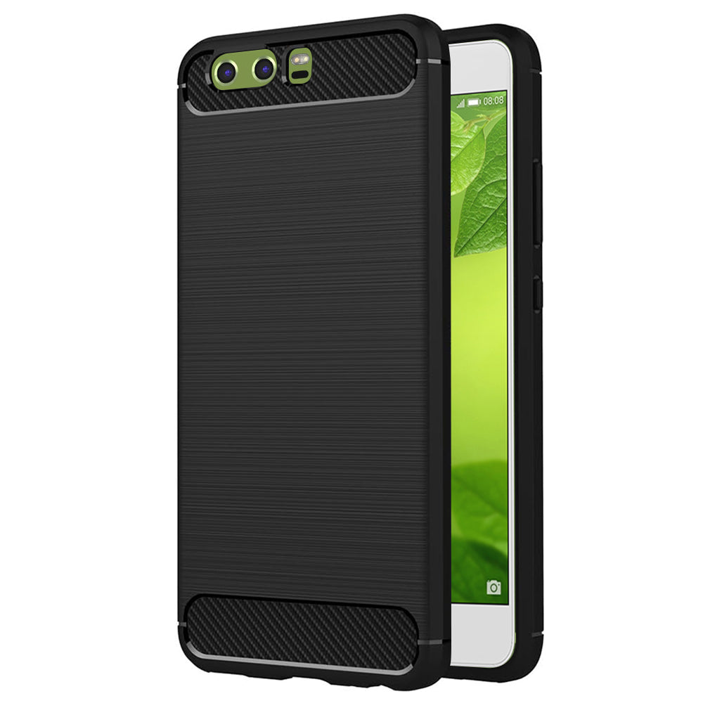 Deksel til Huawei P10, Techsuit, Karbon, Svart
