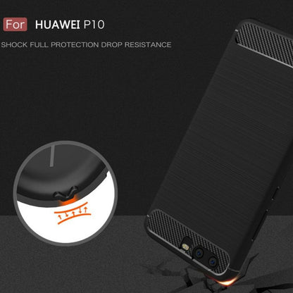 Deksel til Huawei P10, Techsuit, Karbon, Svart