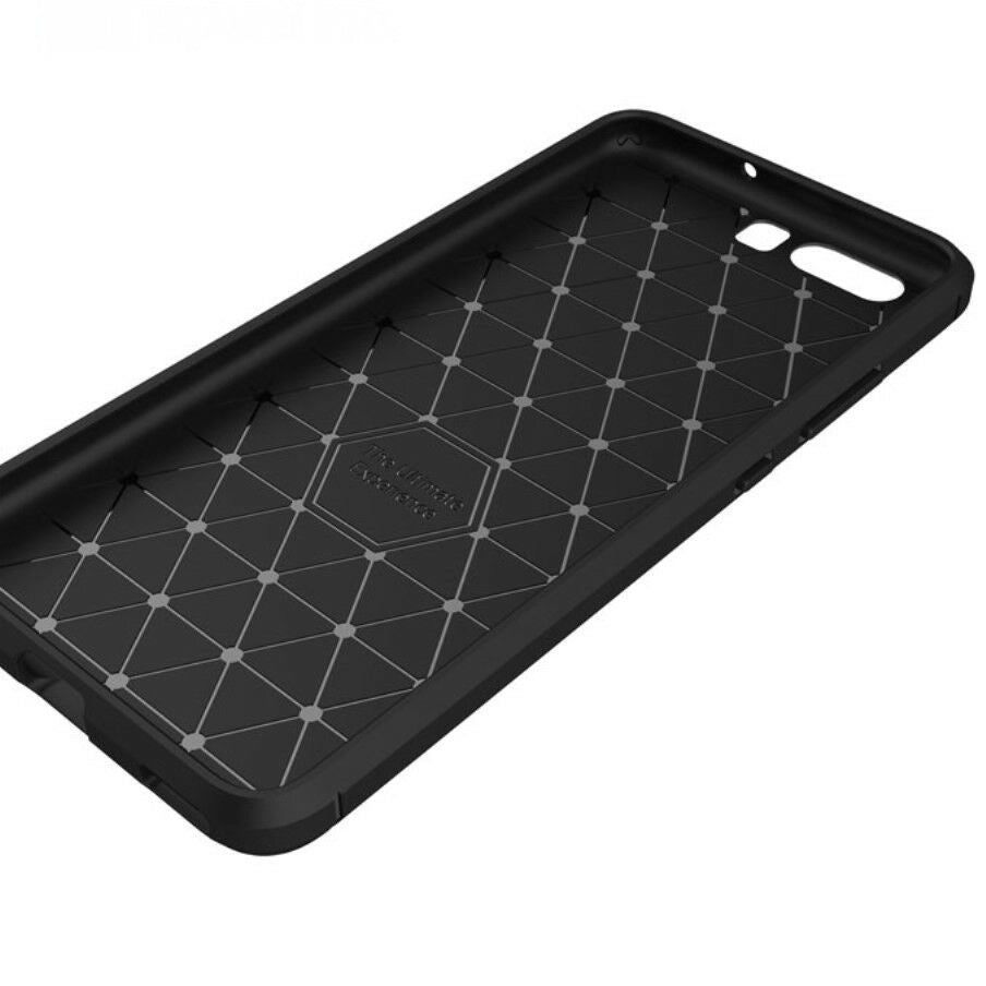 Deksel til Huawei P10, Techsuit, Karbon, Svart