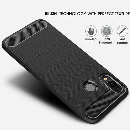 Deksel til Huawei P20 Lite, Techsuit, Karbon, Svart