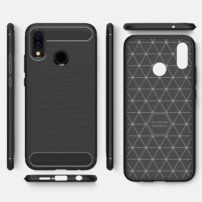 Deksel til Huawei P20 Lite, Techsuit, Karbon, Svart