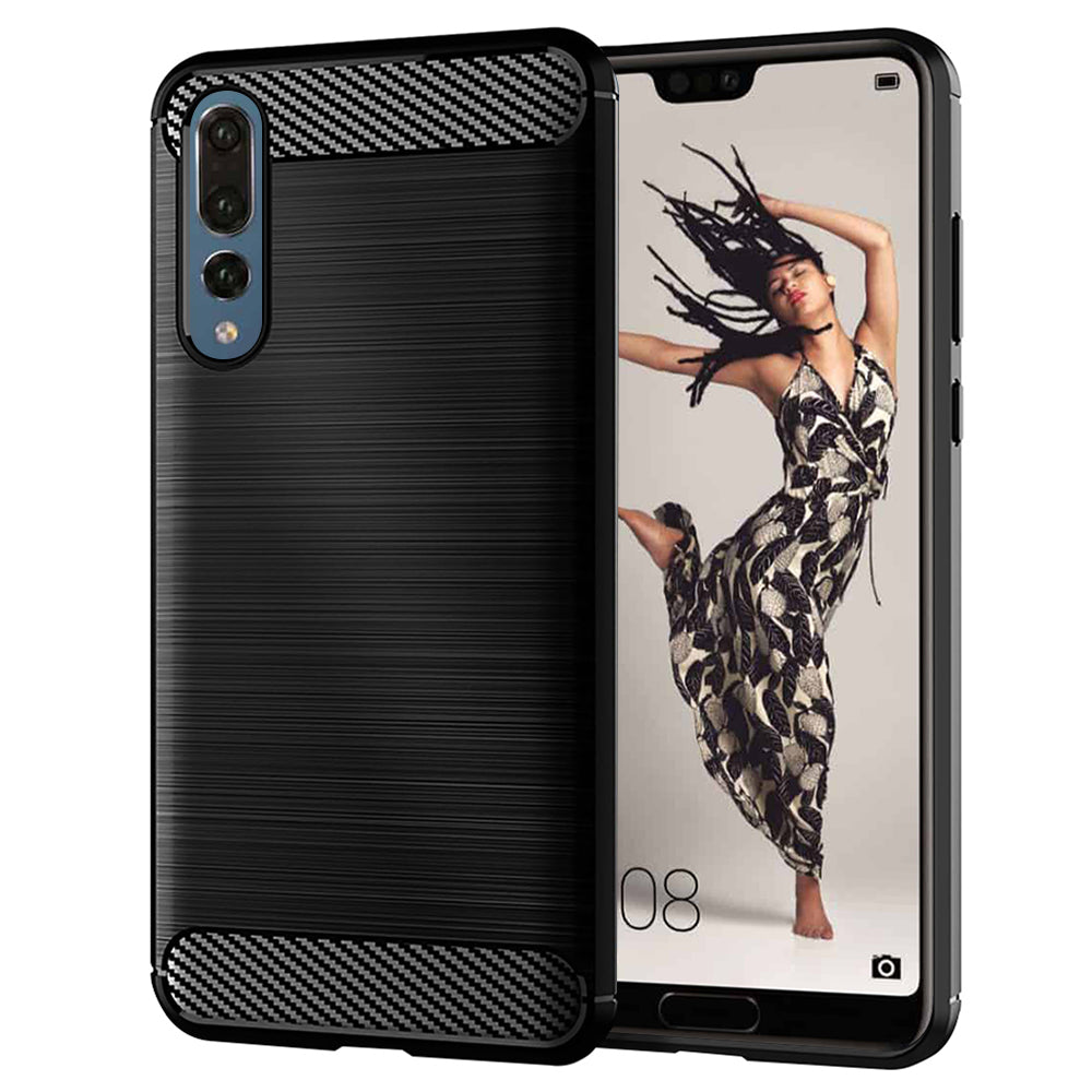Deksel til Huawei P20 Pro, Techsuit, Karbon, Svart