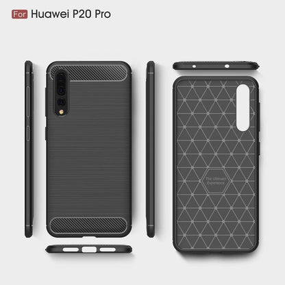 Deksel til Huawei P20 Pro, Techsuit, Karbon, Svart