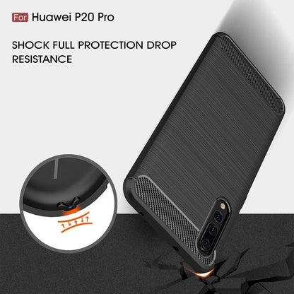 Deksel til Huawei P20 Pro, Techsuit, Karbon, Svart