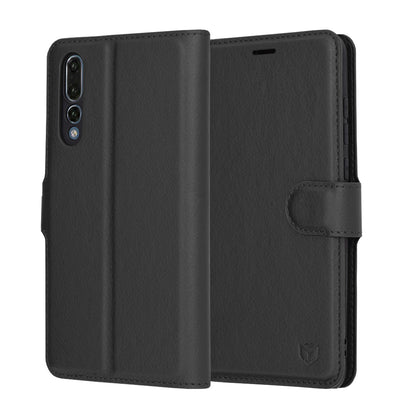 Deksel for Huawei P20 Pro, Techsuit, Leather Folio, Svart