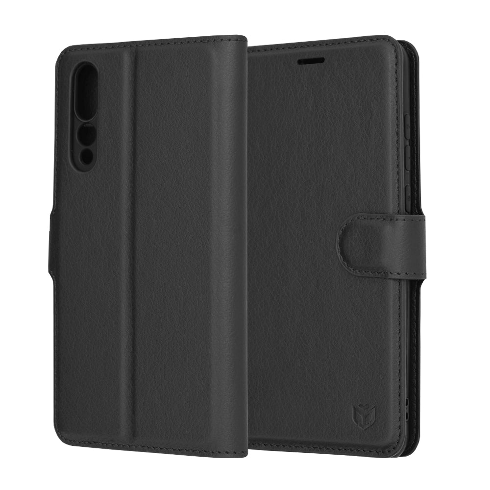 Deksel for Huawei P20 Pro, Techsuit, Leather Folio, Svart