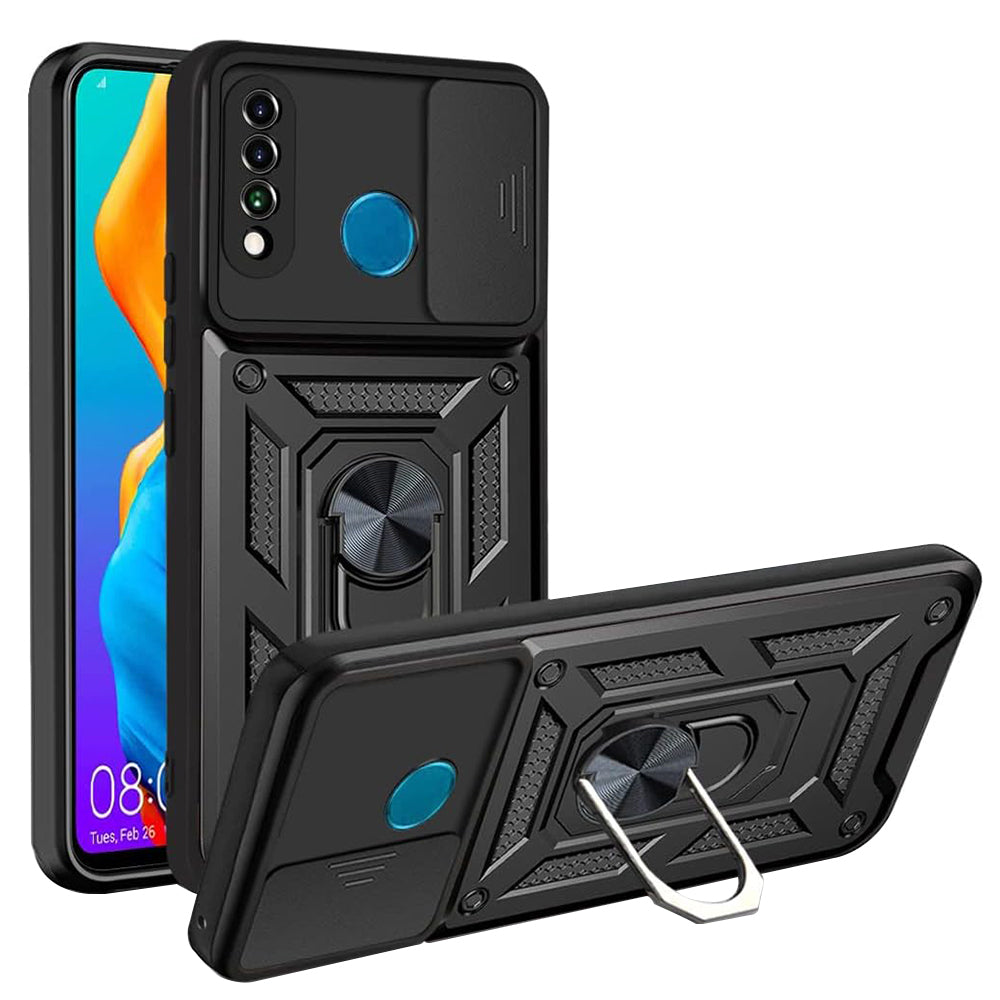 Deksel til Huawei P30 lite New Edition / P30 lite, Techsuit, CamShield, Svart