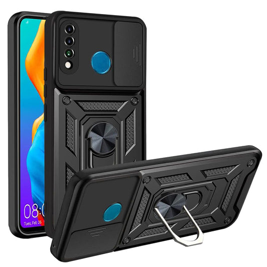 Deksel til Huawei P30 lite New Edition / P30 lite, Techsuit, CamShield, Svart