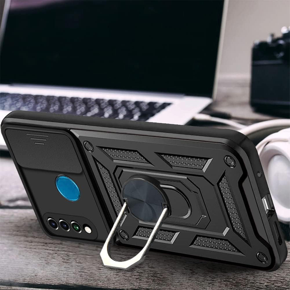 Deksel til Huawei P30 lite New Edition / P30 lite, Techsuit, CamShield, Svart