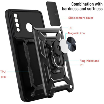 Deksel til Huawei P30 lite New Edition / P30 lite, Techsuit, CamShield, Svart