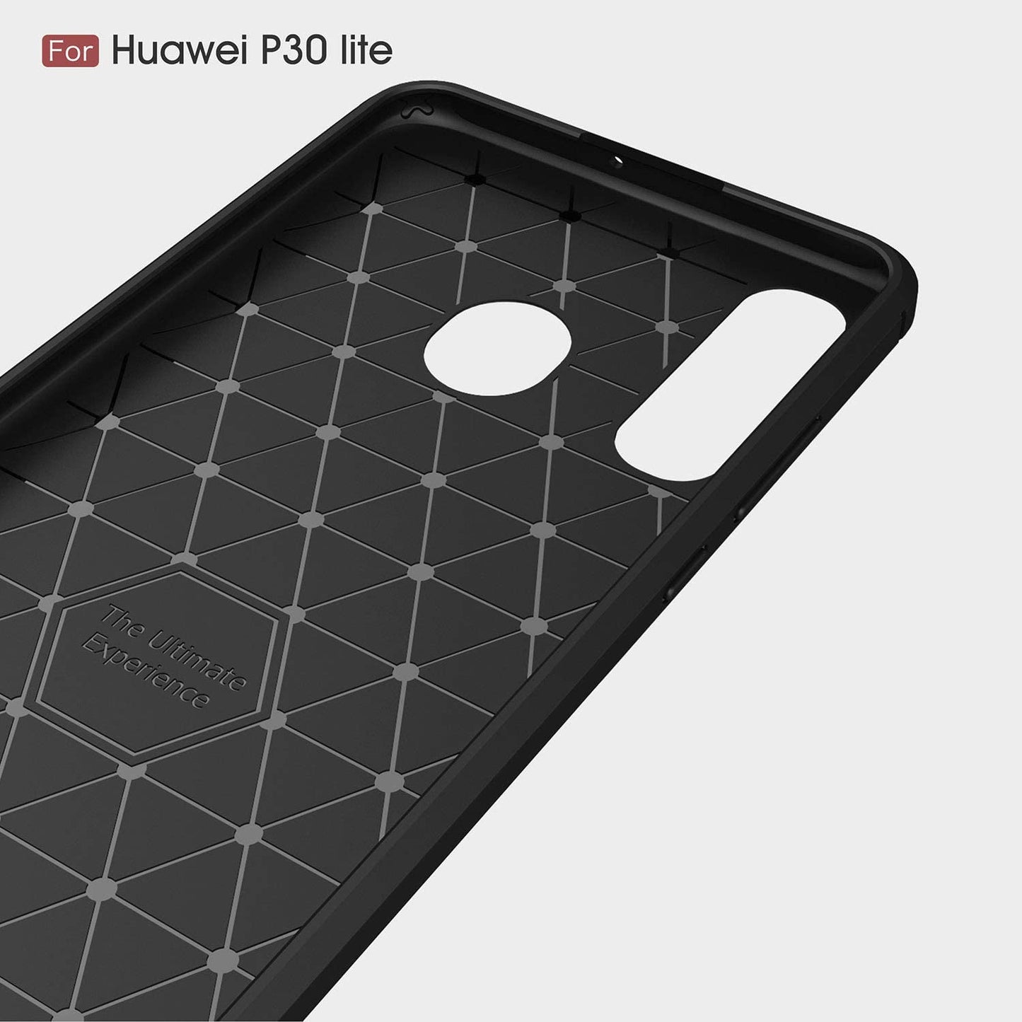 Deksel til Huawei P30 lite New Edition / P30 lite, Techsuit, Karbon, Svart