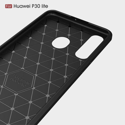 Deksel til Huawei P30 lite New Edition / P30 lite, Techsuit, Karbon, Svart