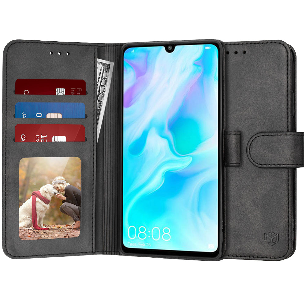 Deksel til Huawei P30 lite New Edition / P30 lite, Techsuit, Diary Book, svart