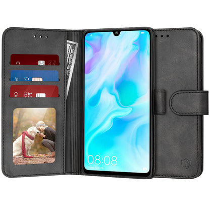 Deksel til Huawei P30 lite New Edition / P30 lite, Techsuit, Diary Book, svart