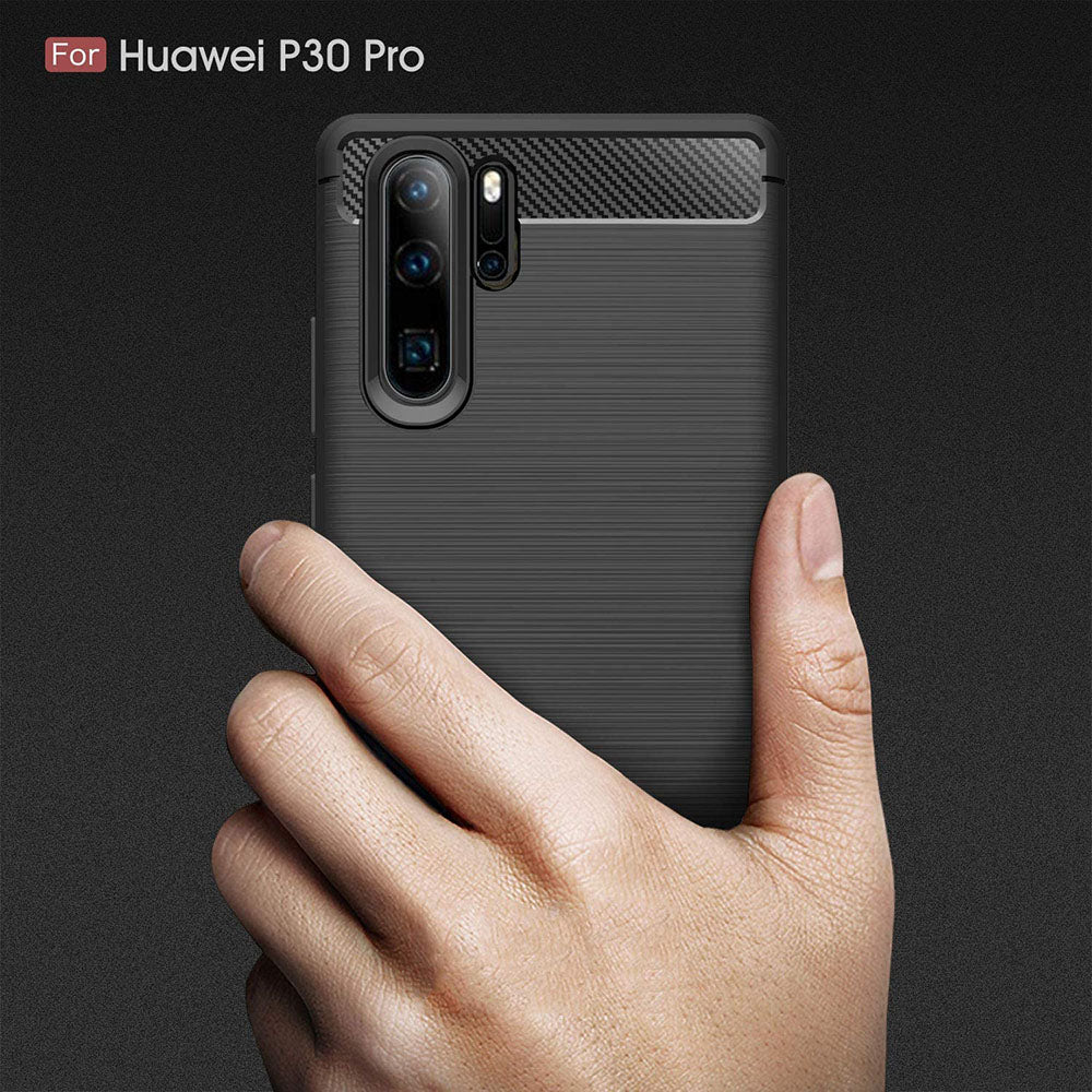Deksel til Huawei P30 Pro New Edition / P30 Pro, Techsuit, Karbon, Svart