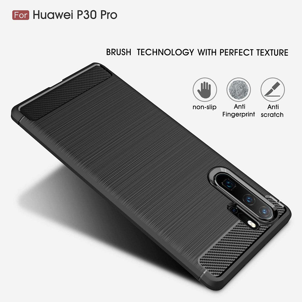 Deksel til Huawei P30 Pro New Edition / P30 Pro, Techsuit, Karbon, Svart