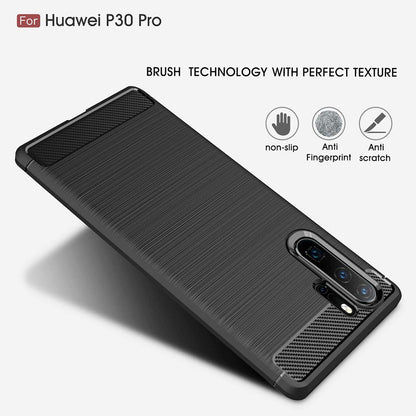 Deksel til Huawei P30 Pro New Edition / P30 Pro, Techsuit, Karbon, Svart