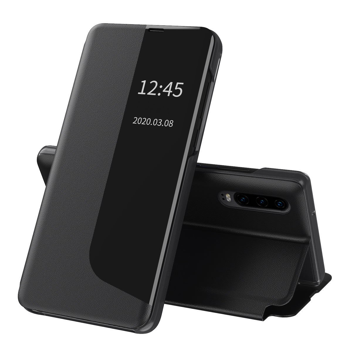 Deksel for Huawei P30, Techsuit, eFold, svart