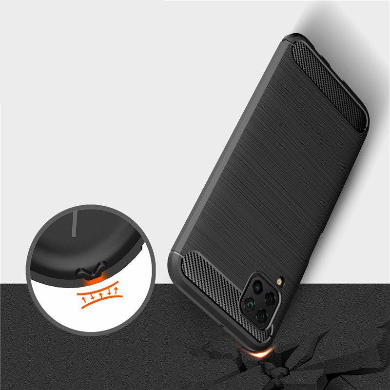 Deksel til Huawei P40 lite 4G, Techsuit, Karbon, Svart