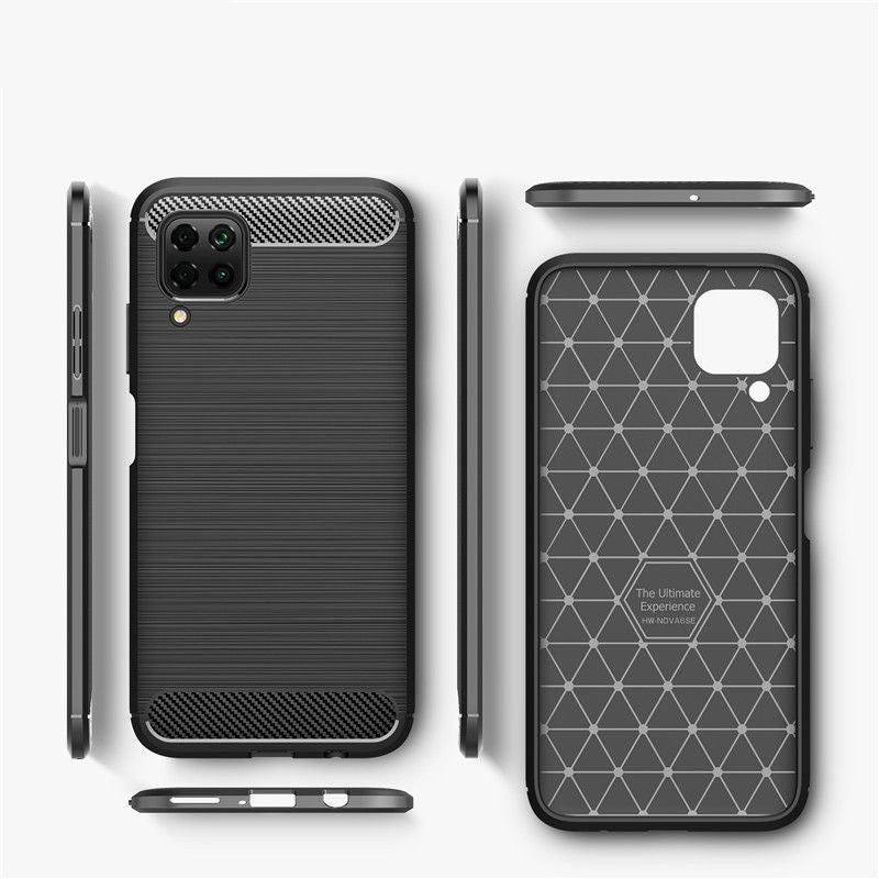 Deksel til Huawei P40 lite 4G, Techsuit, Karbon, Svart