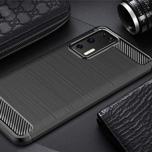 Deksel til Huawei P40 Pro, Techsuit, Karbon, Svart
