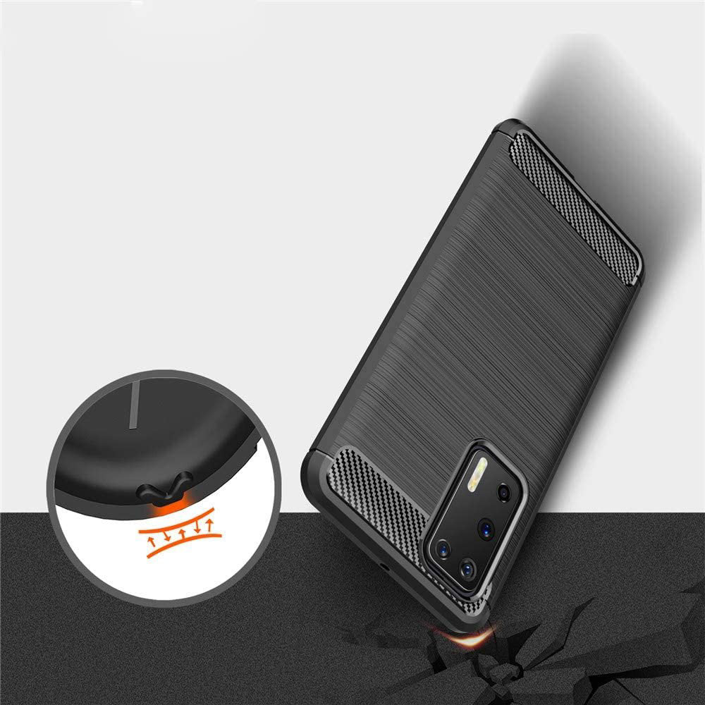 Deksel til Huawei P40 Pro, Techsuit, Karbon, Svart