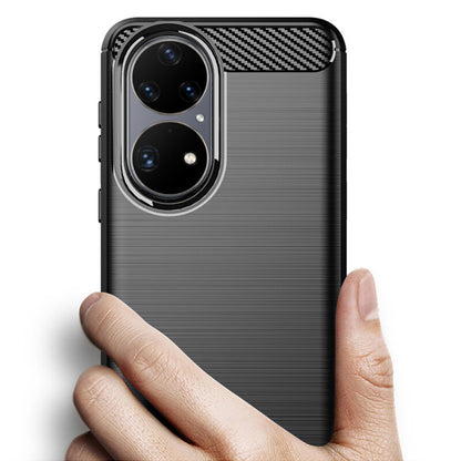 Deksel til Huawei P50 Pro, Techsuit, Karbon, Svart