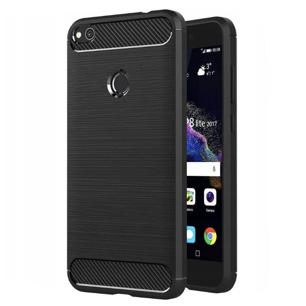 Deksel til Huawei P9 Lite (2017) / P8 Lite (2017), Techsuit, Karbon, Svart