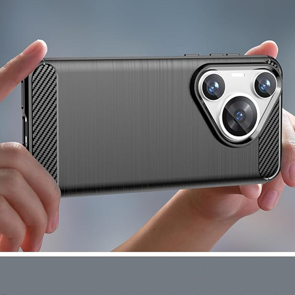 Deksel til Huawei Pura 70, Techsuit, Karbon, Svart
