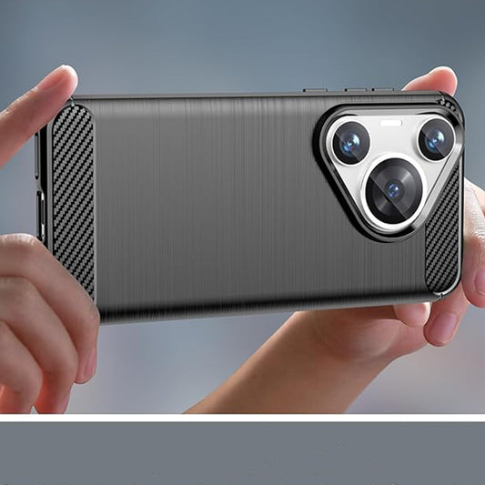 Deksel til Huawei Pura 70, Techsuit, Karbon, Svart