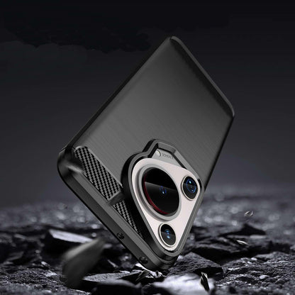 Deksel for Huawei Pura 70 Ultra, Techsuit, Karbon, Blå