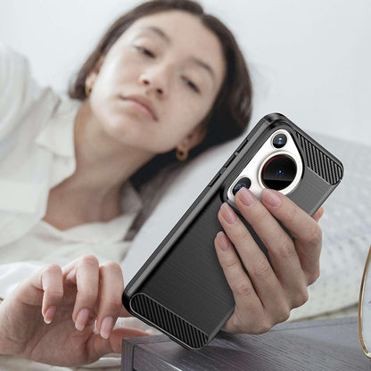 Deksel for Huawei Pura 70 Ultra, Techsuit, Karbon, Blå