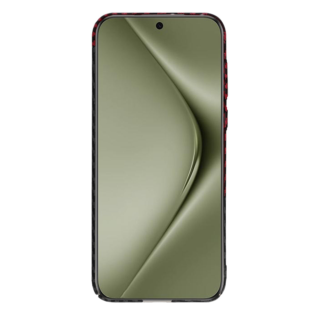 Deksel for Huawei Pura 70 Ultra, Techsuit, Carbonite FiberShell, Svart Rød