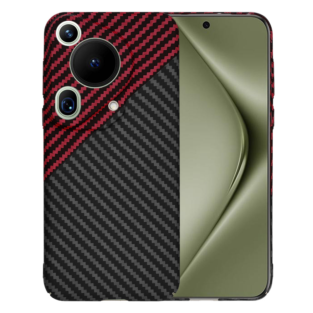 Deksel for Huawei Pura 70 Ultra, Techsuit, Carbonite FiberShell, Svart Rød