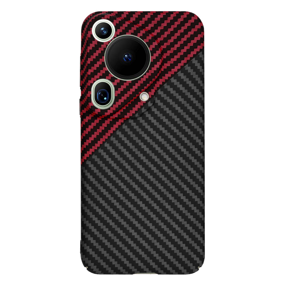 Deksel for Huawei Pura 70 Ultra, Techsuit, Carbonite FiberShell, Svart Rød