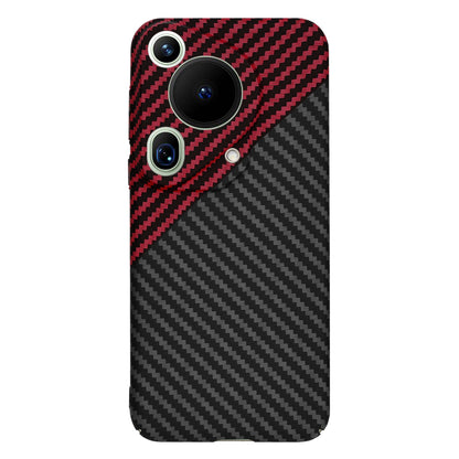 Deksel for Huawei Pura 70 Ultra, Techsuit, Carbonite FiberShell, Svart Rød