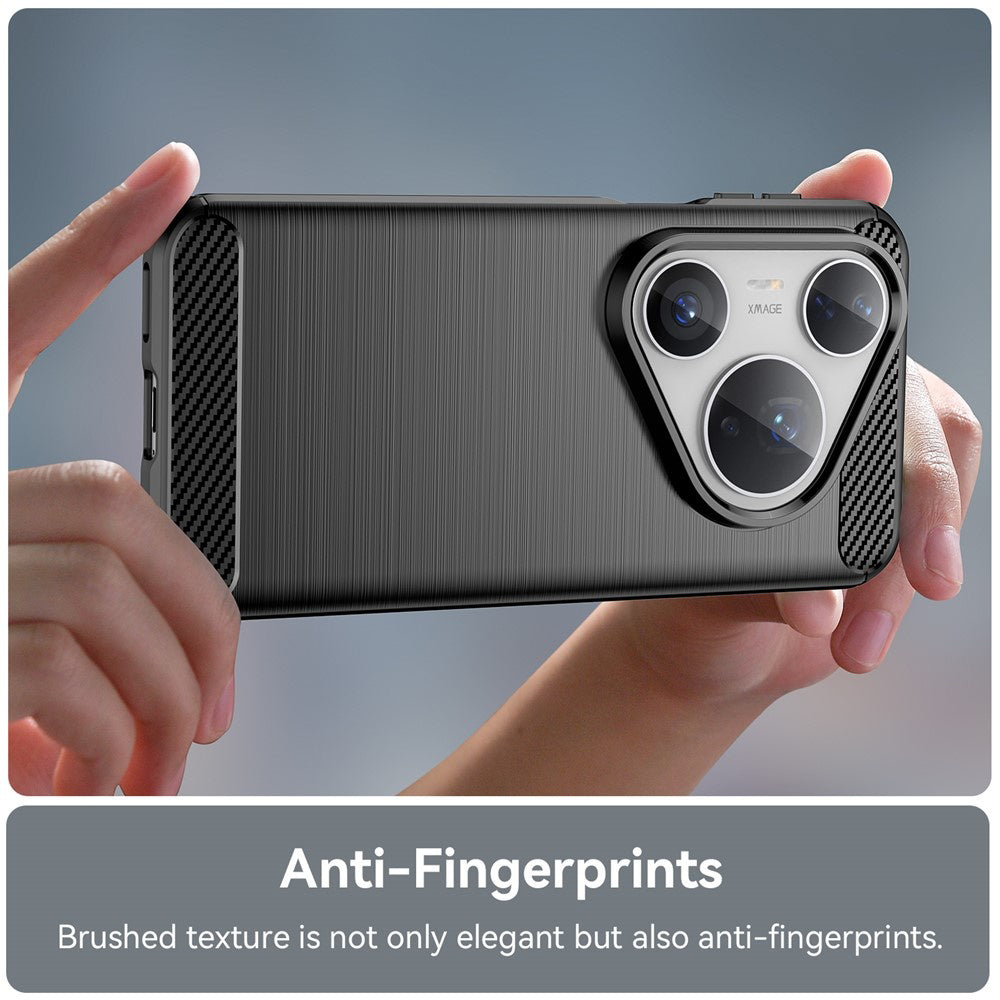 Deksel til Huawei Pura 80 Pro / Pura 80 Ultra, Techsuit, Karbon, Svart