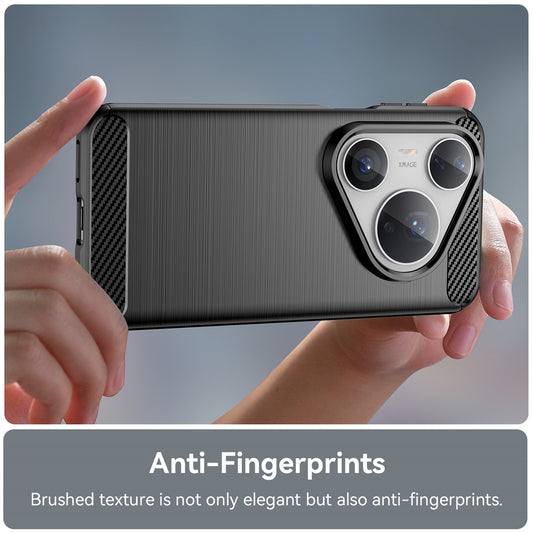 Deksel til Huawei Pura 80 Pro / Pura 80 Ultra, Techsuit, Karbon, Svart