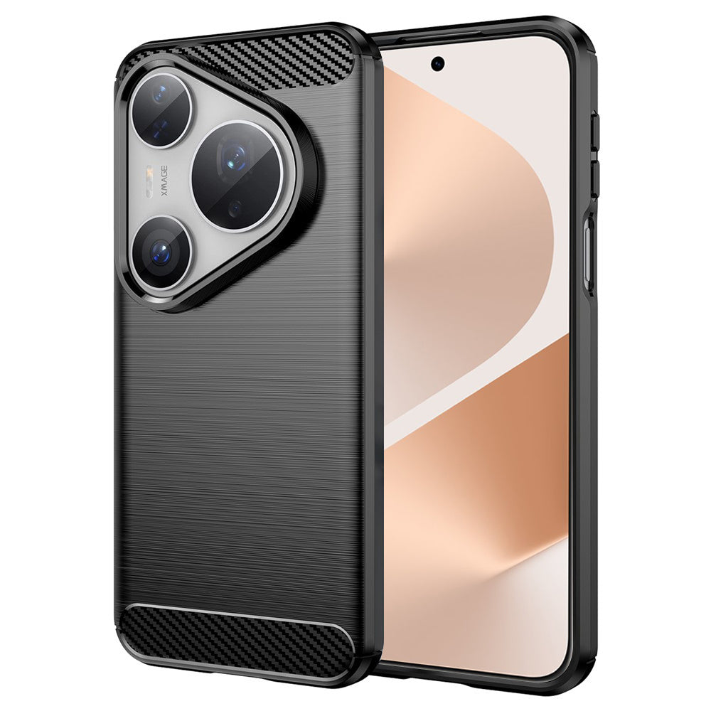 Deksel til Huawei Pura 80 Pro / Pura 80 Ultra, Techsuit, Karbon, Svart