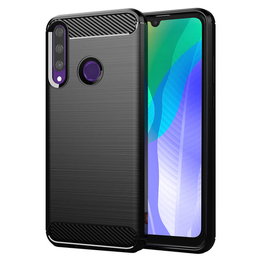 Deksel til Huawei Y6p, Techsuit, Karbon, Svart