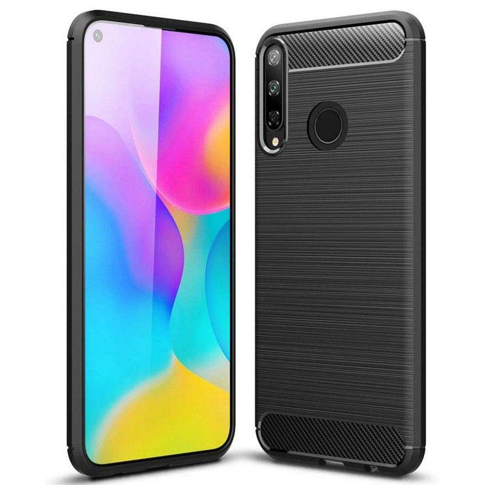 Deksel til Huawei Y6p, Techsuit, Karbon, Svart
