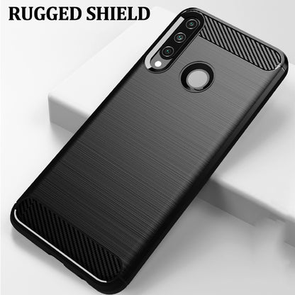 Deksel til Huawei Y6p, Techsuit, Karbon, Svart