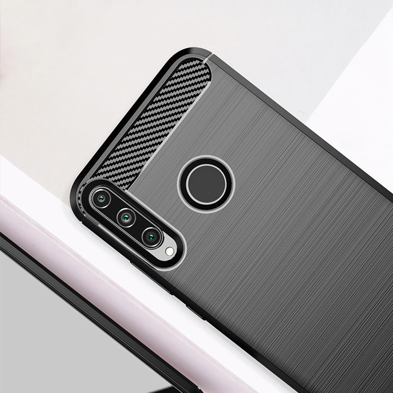 Deksel til Huawei Y6p, Techsuit, Karbon, Svart