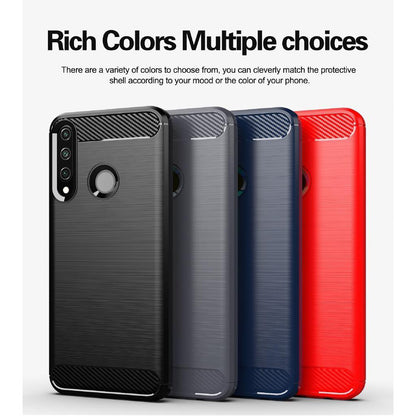 Deksel til Huawei Y6p, Techsuit, Karbon, Svart