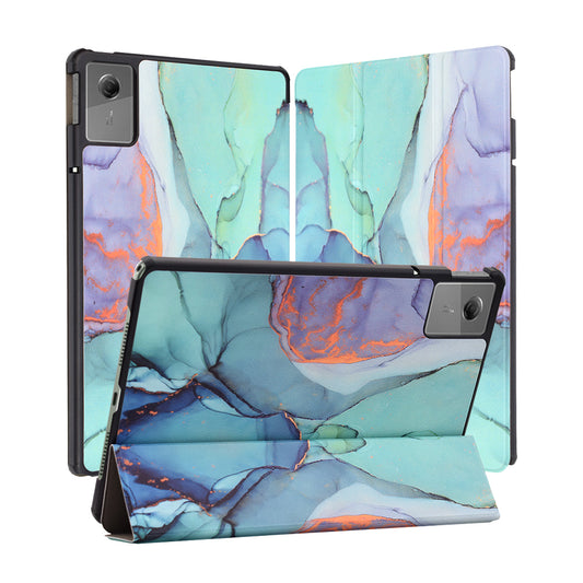 Deksel for Lenovo Idea Tab 11, Techsuit, FoldPro Green Time, Flerfarget