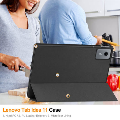 Deksel for Lenovo Idea Tab 11, Techsuit, FoldPro, Svart