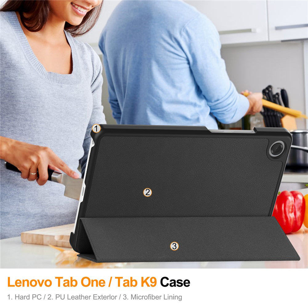 Deksel for Lenovo Tab K9, Techsuit, FoldPro, Svart