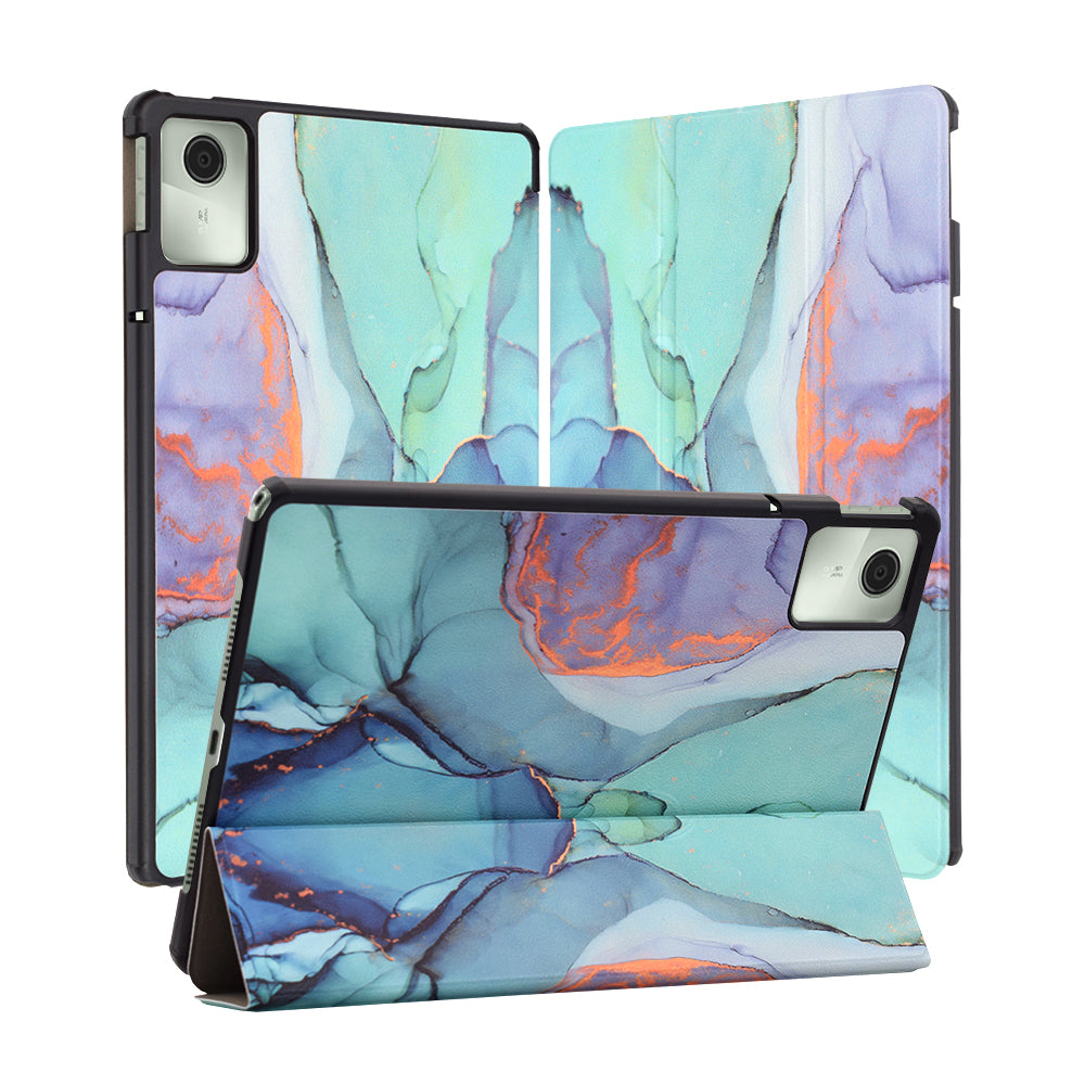 Deksel til Lenovo Tab M11, Techsuit, FoldPro Green Time, Flerfarget