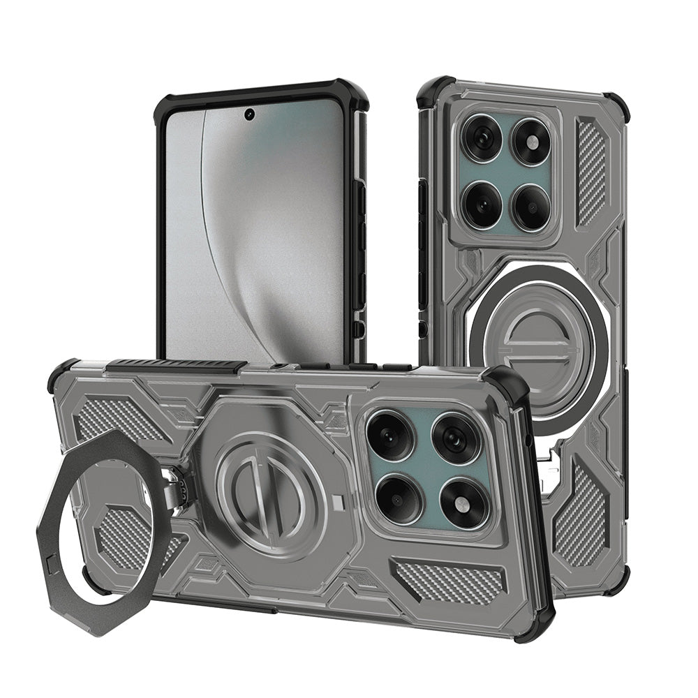 Deksel for Motorola Edge 60 Pro, Techsuit, Carbon Shield Pro, Røykfarget