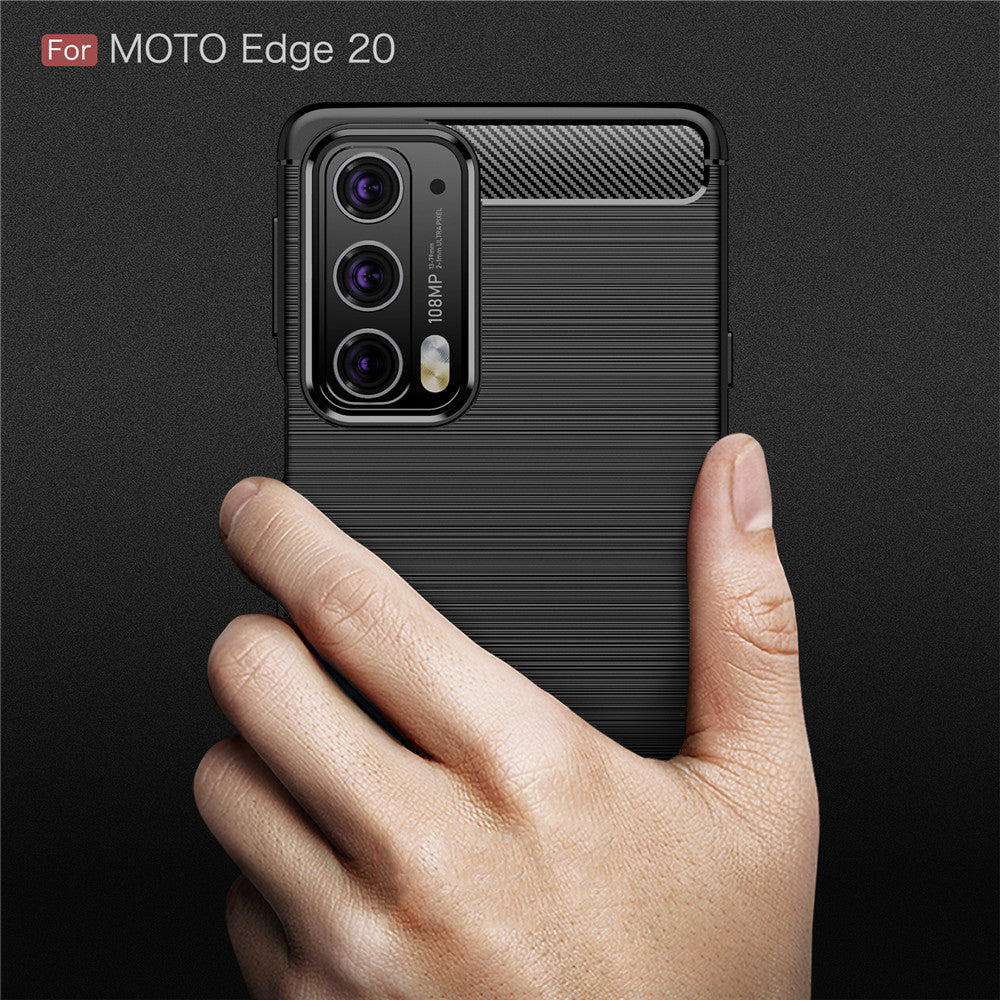Deksel til Motorola Edge 20, Techsuit, Karbon, Svart